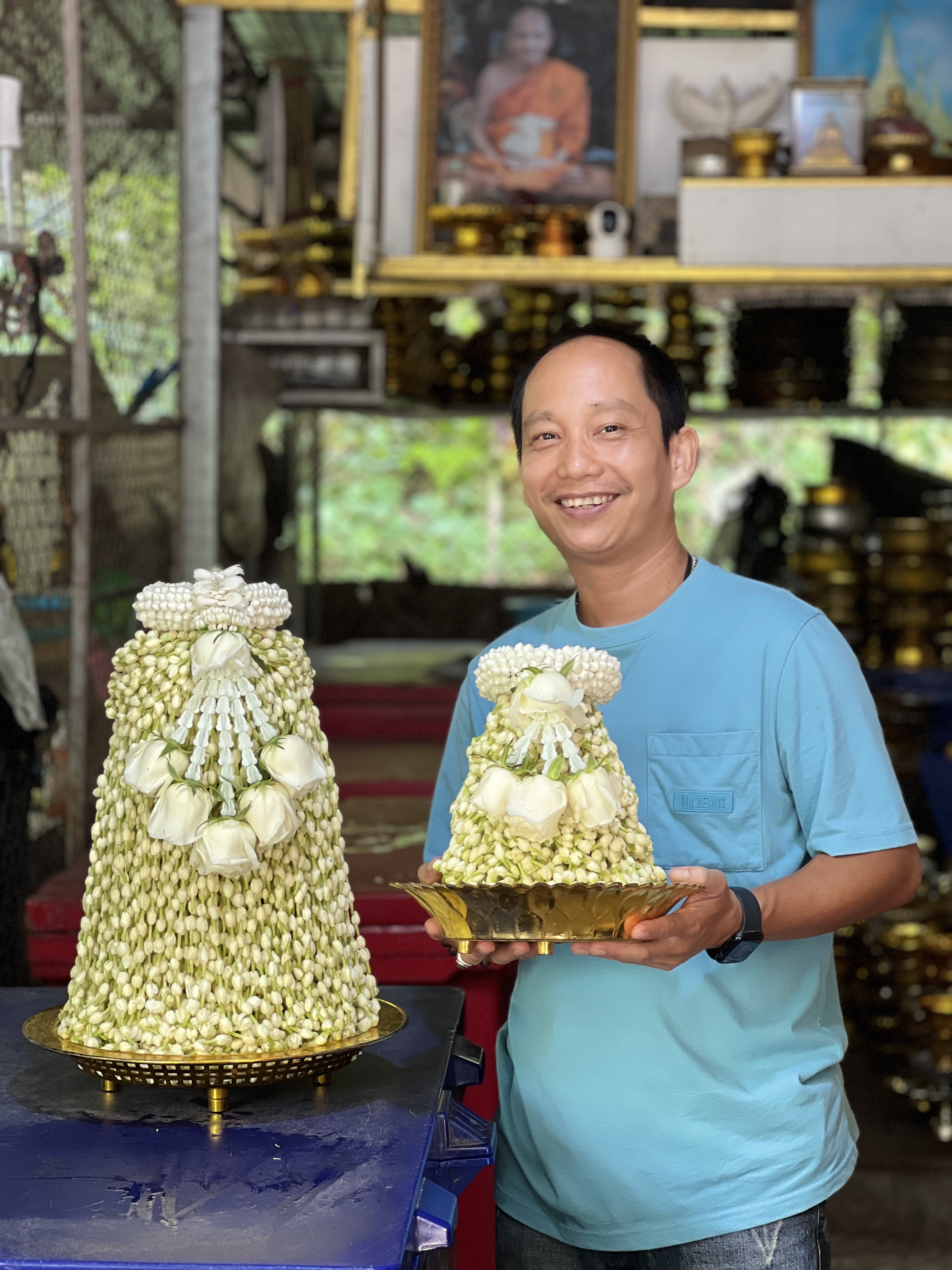แบนเนอร์ รีวิวการจัดพานมะลิแก้บน